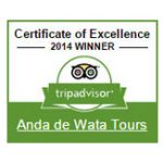 Anda De Wata Tours - Certificate of Excellence 2014 Tripadvisor - Belize