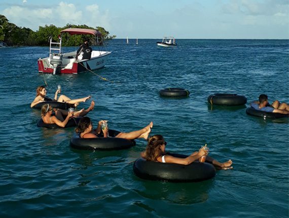 Island Tubing - Caye Caulker’s Coast - Sunset Tube Ride - Rum Punch - Anda De Wata Tours